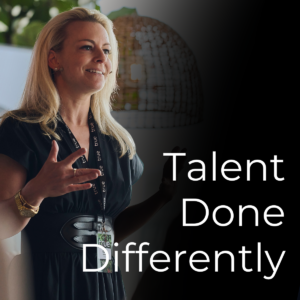 True's CFO with the words "Talent Done Differently"