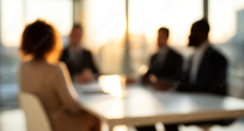 Executives meeting around a boardroom table